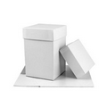 White High Wall Box (4"x4"x6") Base and Lid